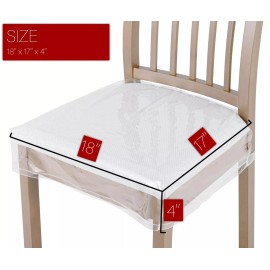 Ridgesun 4 pack clear plastic chair covers waterproof kitchen dining room seat protectors