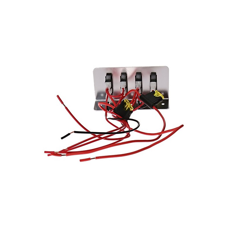 Buyers Products 6391004 Quad On-Off Illuminated Switch Panel, Silver