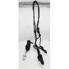 Aces Equine Horse Rope horse Halters Headcollars With Lead 4 Knot Natural Horsemanship Full cob and Pony Black Color