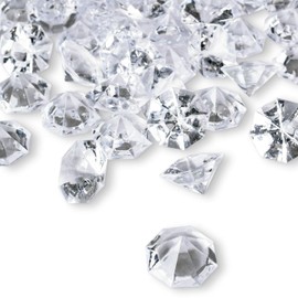 2 Pounds of 25 Carat Clear Acrylic Diamonds - Big Diamonds for Table Centerpiece Decorations, Wedding Decorations, Bridal Shower Decorations