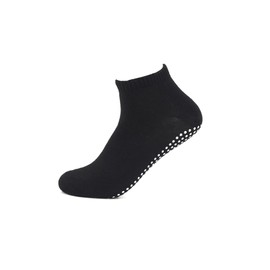 LIDOUK Womens Non Slip Yoga Socks black, ladies Anti-slip Pilates Socks,Fall Prevention Ankle Socks for Ballet, Dance, Home Workout,Yoga（2 Pairs）