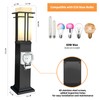 Outdoor Lamp Post with Outlet, Modern Post Light Fixture for