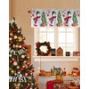 Christmas Valances for Windows Kitchen Curtains Snowman Rod Pocket Window