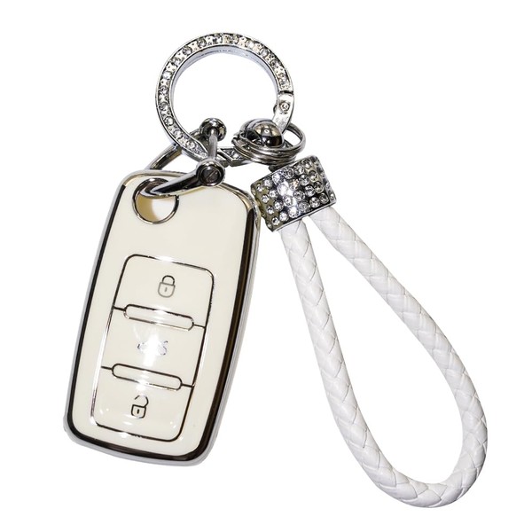 RCBDCYGJ Car Key Case Cover Fits VW Volkswagen Tiguan Passat