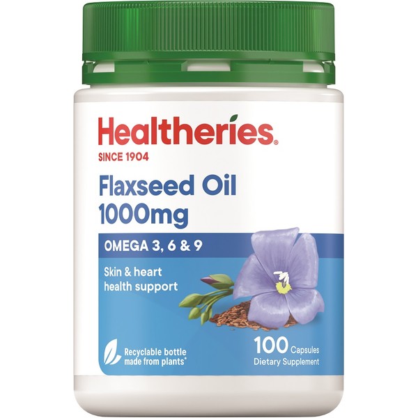 Healtheries Flaxseed Oil 1000mg Capsules 100