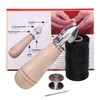 Langlauf Schuhbedarf Professional Sewing Awl Saddle Awl with Leather Needle