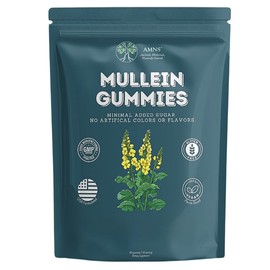 AMNS Mullein Gummies for Lungs – 1000mg Herbal Supplement for Respiratory Support – 30 Day Supply of Premium Mullein Leaf Extract