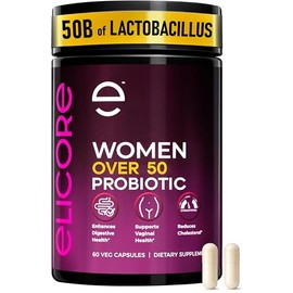 Probióticos para mujeres 50 mil millones de UFC - Lactobacillus para la salud digestiva y vaginal - Mezcla sin OGM ni gluten con tecnología MAKTREK...