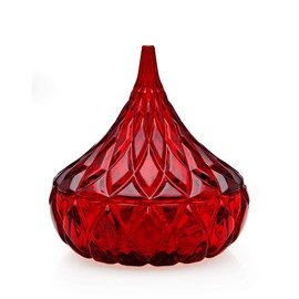 Godinger Hershey's Kiss Holiday Jewelry, Trinket Holder, Candy Dish - Red