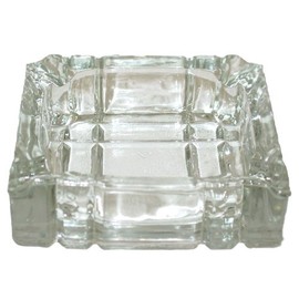 4" Simple Style Square Glass Ashtray