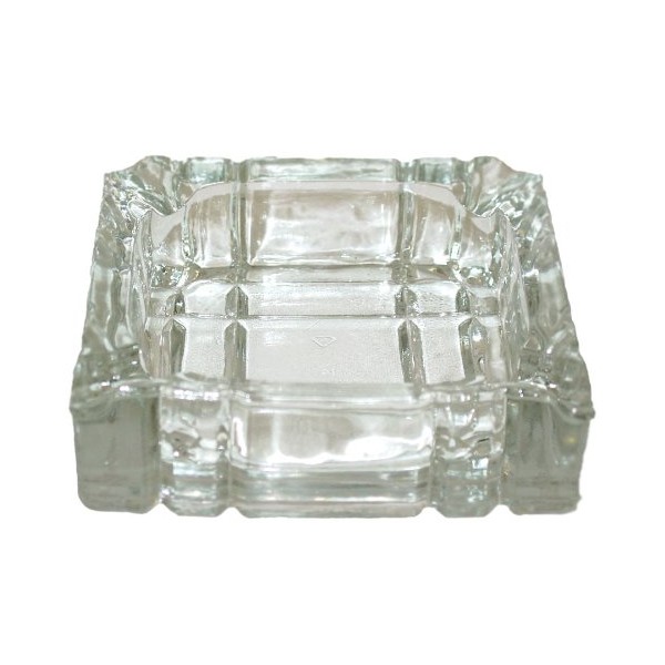 4" Simple Style Square Glass Ashtray
