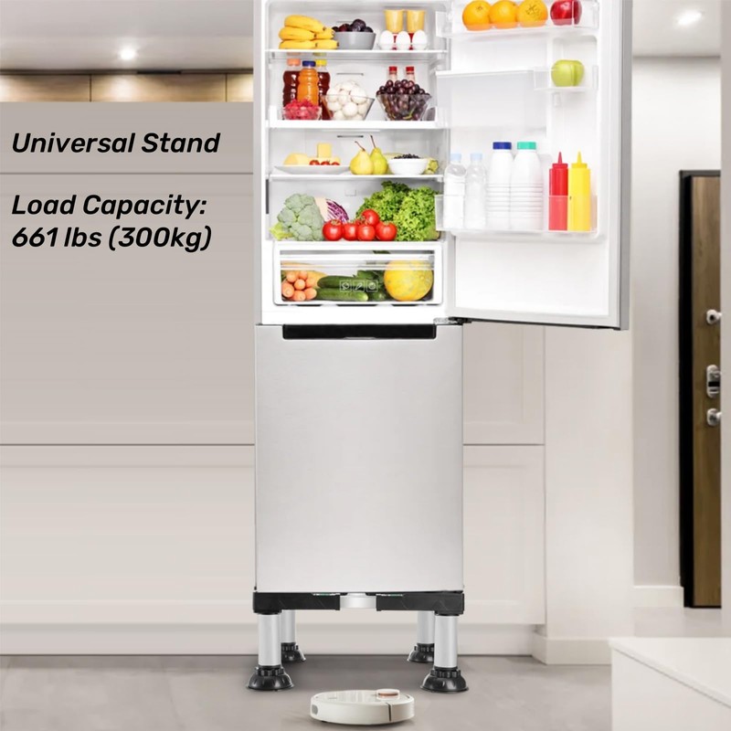 8.3"-9.5" Height Mini Fridge Stand, Washing Machine Pedestal with 4