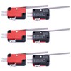 Twidec/6Pcs Micro Limit Switch Long Straight Hinge Lever Arm SPDT