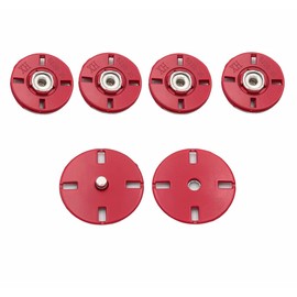 5Pcs/Set Snap Buttons Metal Buckle Buttons Invisible Buckle for Coat Clothing Sewing Accessories (#01 Red, 15mm)