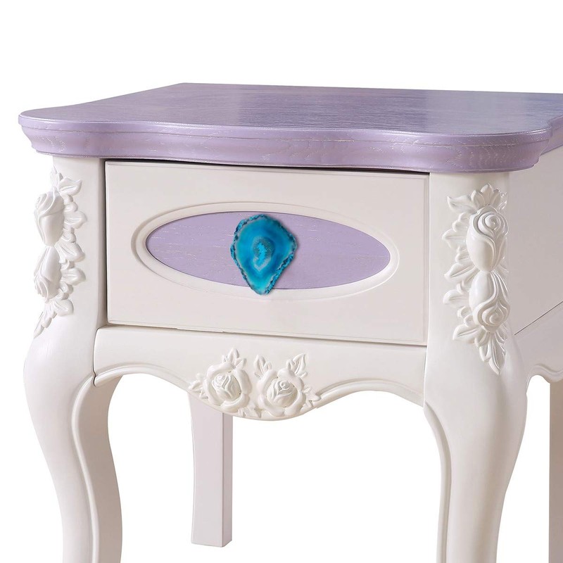 Rockcloud Pack of 4 Agate Slice Cabinet Drawer Knobs Cupboard