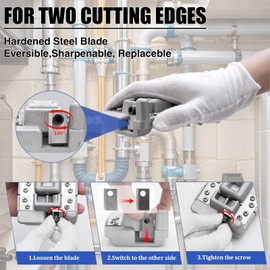 Deburring Tool for PVC Pipe: Suitable for Six Pipes Size from 1-1/4 to 4-Inch - Professional Pipe Deburring Tool, Achieve More Uniform Coverage and Adhesion, PVC Chamfer Tool