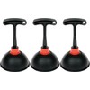 OFXDD Compact Handle Plunger for Toilet - Pack of 3