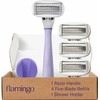 Flamingo Shaving Razor Set for Women - Original Razor Handle,