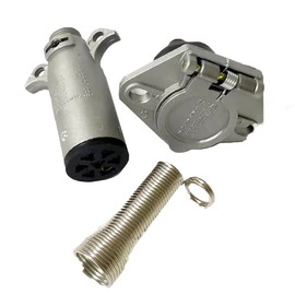 3 Pack Trailer 7 Pole Wiring 7 Pin Electrode Wiring 7 Pin Coupling Socket Tow Trailer Plug Wiring Connector Connector Vehicle Trailer Side Hitch Socket Set, AA