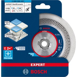 Bosch Professional 1 x Expert HardCeramic X-Lock Diamond Cutting Discs (for Hard Tiles, Hard Stone, Diameter 115 mm, Small Angle Grinder Accessories)