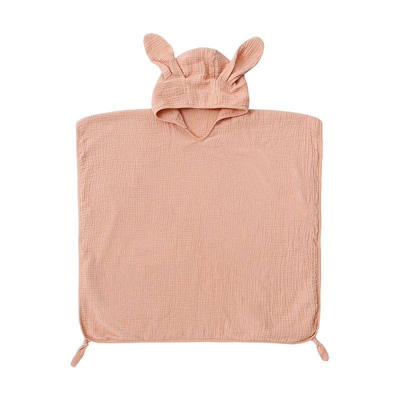 Baby Hooded Towel Pure Cotton 4 Layers Water Absorbent Wearable