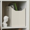 EZDeco Magazine Holder Foldable Magazine Rack Floor PU Leather File