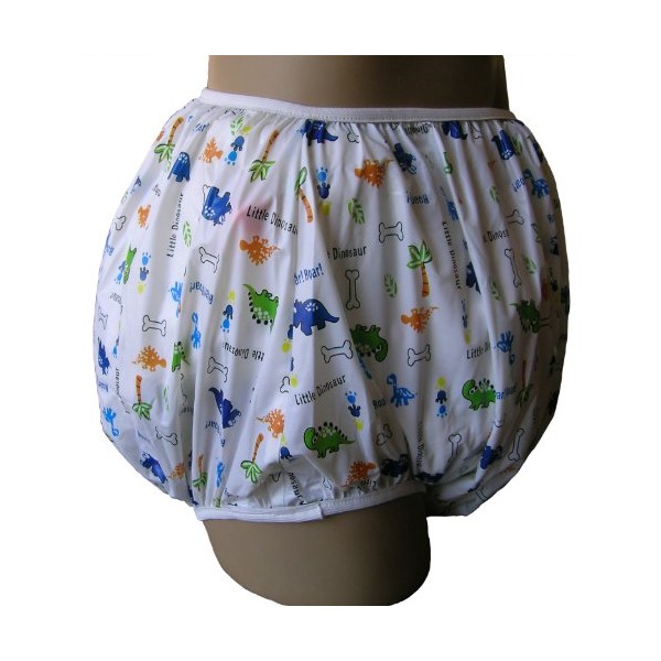 Baby Pants Classic Dinosaur Nursery Print Adult Pullon Plastic Pants - XLarge