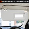 Sun Visor for Mazda 3 2010-2013, Right Passenger Side Gray