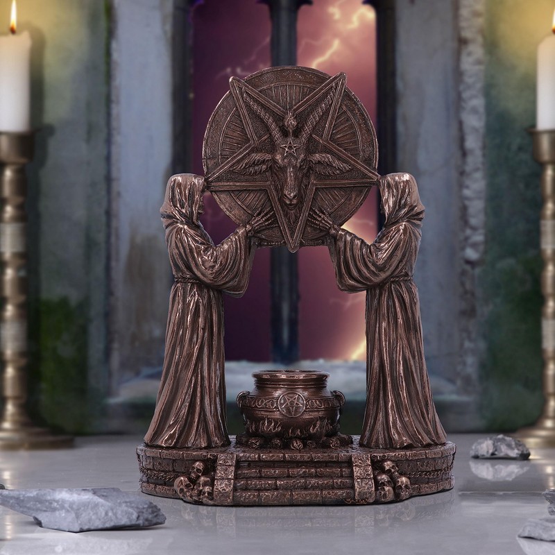 Nemesis Now Baphomet's Altar Figurine 18.5cm, Resin, Bronze, Baphomet Ornament,