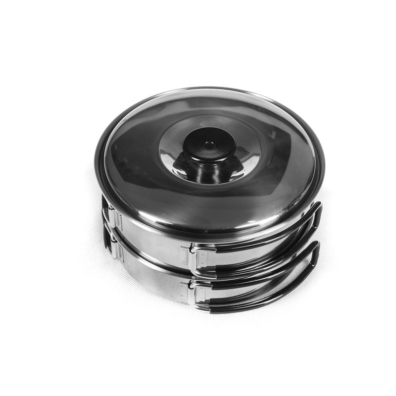 Campfrei 2 Person Stainless Steel Cooking Pot Set Cookware Camping