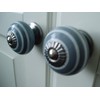Perilla Home Printed Ceramic Knobs for Cabinet Vintage Kitchen -