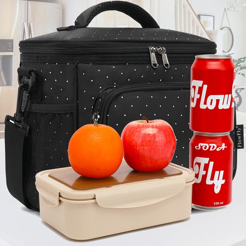 FlowFly Insulated Reusable Lunch Bag Adult Large Lunch Box for