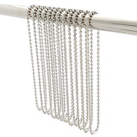 Ganchos para cortina de ducha, tamaño largo, 70 cm, anillos para cortina de ducha, 12 piezas, aspecto de calidad de spa, acero inoxidable
