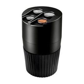 Sun Walker Coin Holder for Car, Large Capacity Auto Change Holder Organizer for Quarters Pennies Dimes Nickels, Portable Coin Sorter Money Dispenser for Most Vehicle Cup Holders