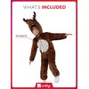 Smiffys Brown Reindeer Costume with Hooded Onesie