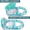 COOLCOOLDEE Pool Lounge Float with Canopy UPF50+,Extra Large Pool Floats