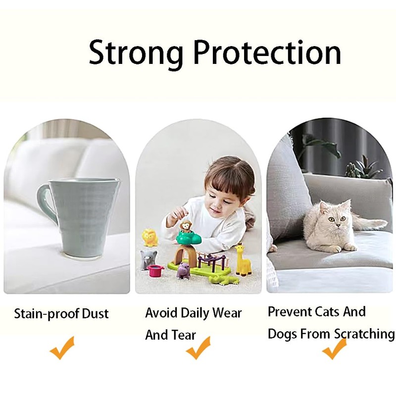 Premium Polyester Sofa Arm Cover, Scratch Resistant Protector Covers,Elastic Armrest