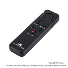 JJC 2.4G 100M Wireless Empfänger und Fernbedienung Commander Kit für Sony Alpha/Cyber-Shot Kameras und Handycam Camcorder mit Multi-Terminal – Ersetzt Sony RMT-VP1K und RM-VPR1