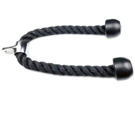 Rivotrance 27-Inch Tricep Rope Cable Attachments – Versatile Home Gym Cable Machine Accessories – LAT Pull Down Attachment for Enhanced Weight Fitness (Black)