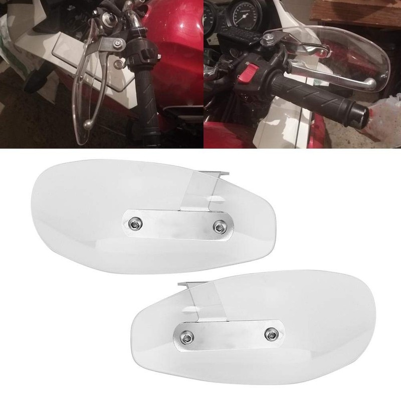 Qiilu Universal Motorcycle Hand Guard Acrylic + Aluminium Alloy Wind