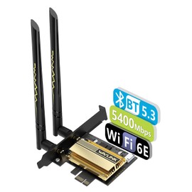 WiFi Card 5400Mbps PCIe WiFi 6E WAVLINK New Network Card Adapter Wireless Tri-Band AX210 with Bluetooth 5.3, MU-MIMO WPA3 OFDMA Low Profile Holder, Heatsink for Windows PC