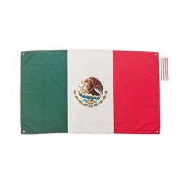 Mexico Flag Large 5ft x 3ft (150 x 90 cm) Mexico Flag for Balcony with 4 Eyelets and 4 Cable Ties (Mexico)