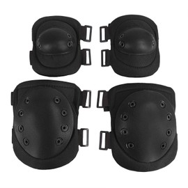Knee Elbow Protector, Hard Knee Elbow Pads, Elbow Knee Pads, Set of 4, Adult, Sports, Knee Pads, Elbow Pads, Shock Absorption, Joint Protection, Supporter, Survival Game, Bike, Cycling, Work,