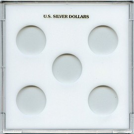 Capital Plastic 6.5" x 6.5" Galaxy 5 Coin Holder U.S. Silver Dollars - Without Dates - White