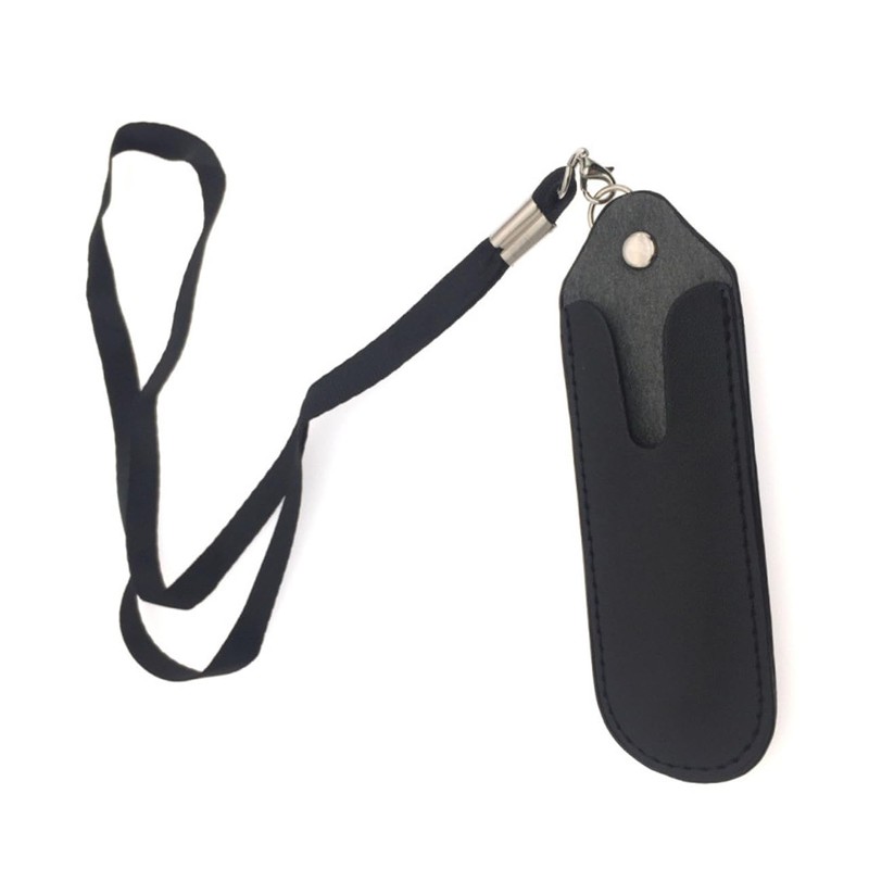 diyfixlcd 4 Pieces Black PU Leather Lanyard Case, MP3 Voice