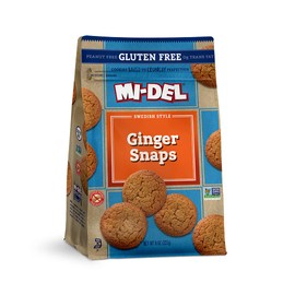 Mi-Del Gluten Free Ginger Snaps - Non GMO Certified, 0g Trans Fat Swedish Ginger Snaps Cookies Old Fashioned (Pack of 1)