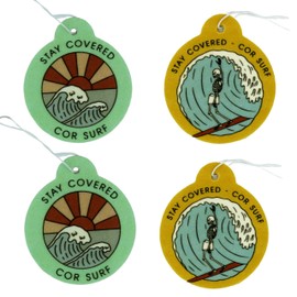 COR Surf Eco Air Freshener for Car | Hanging Car Freshener Made with Recycled Materials (Pina Colada, 4-Pack)…