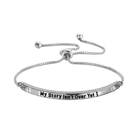 CENWA My Story Isn't Over yet – Pulsera de semicócoma, guerrero y coma, joyería para concienciación de suicidio, conciencia, suicidio, superviviente, regalo de salud mental de semicolon