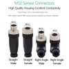 ZBLZGP M12 5Pin A Code Connector Waterproof Male Sensor Plug