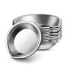 Cabilock 12pcs Makeup Palette Stainless Steel Small Round Paint Tray